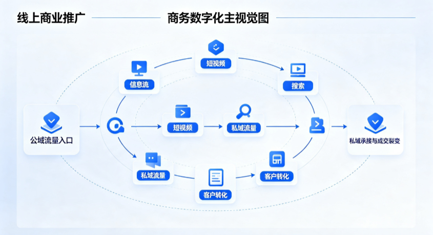 自流井区线上商业推广怎么做？全域流量闭环搭建与低成本转化实战指南